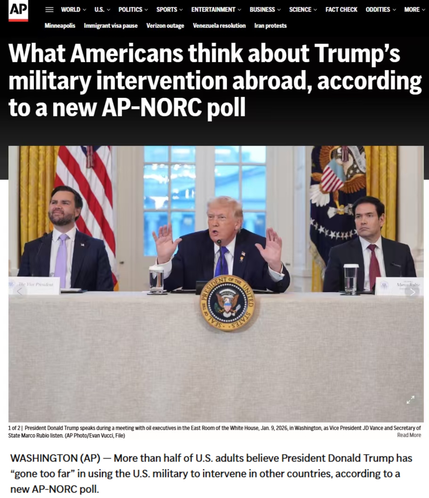 全球媒体聚焦| 美媒：民调显示超半数美国民众反对干预他国事务_国际新闻_新闻_齐鲁网