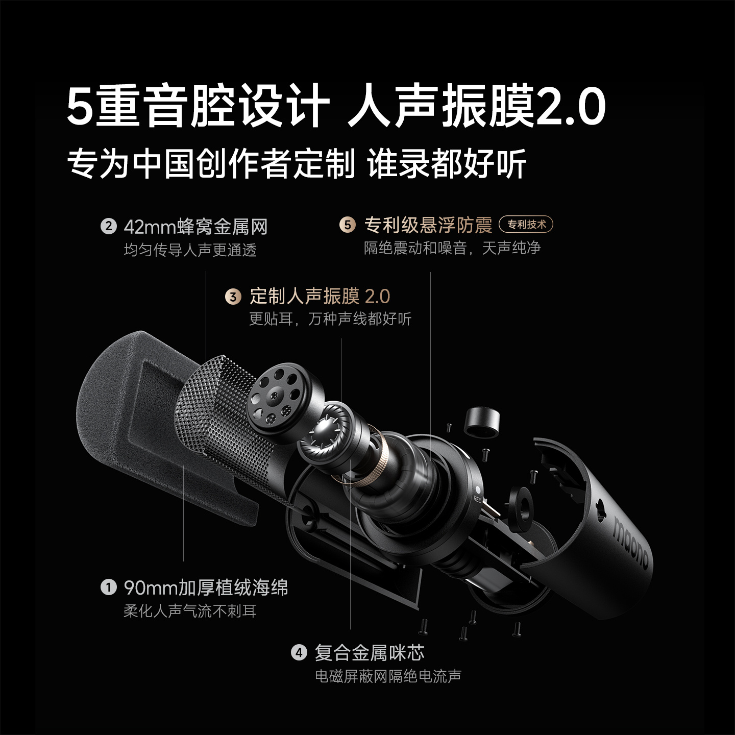 录音翻车、环境噪音、设备捆绑——专业录音麦克风的三个死穴闪克PD500W怎么破?(图1)