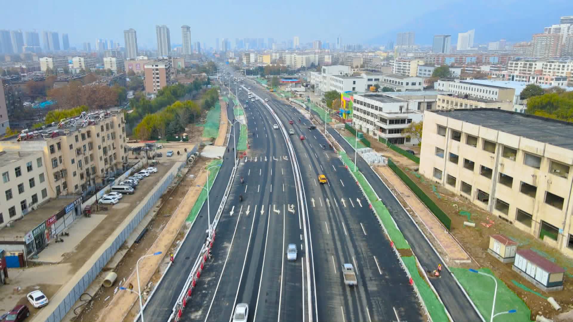 问政回头看丨泰安市灵山大街主车道今天正式通车