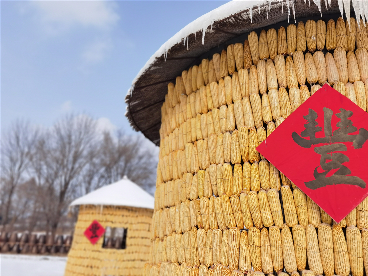 组图丨2万余颗玉米建成的房屋晶莹剔透的冰挂来二合雪乡一起感受冬季