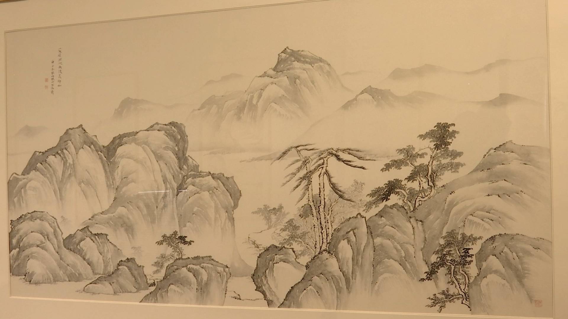 55秒丨坐看云起时—刘明杰山水画展展出100多幅精彩别致山水画