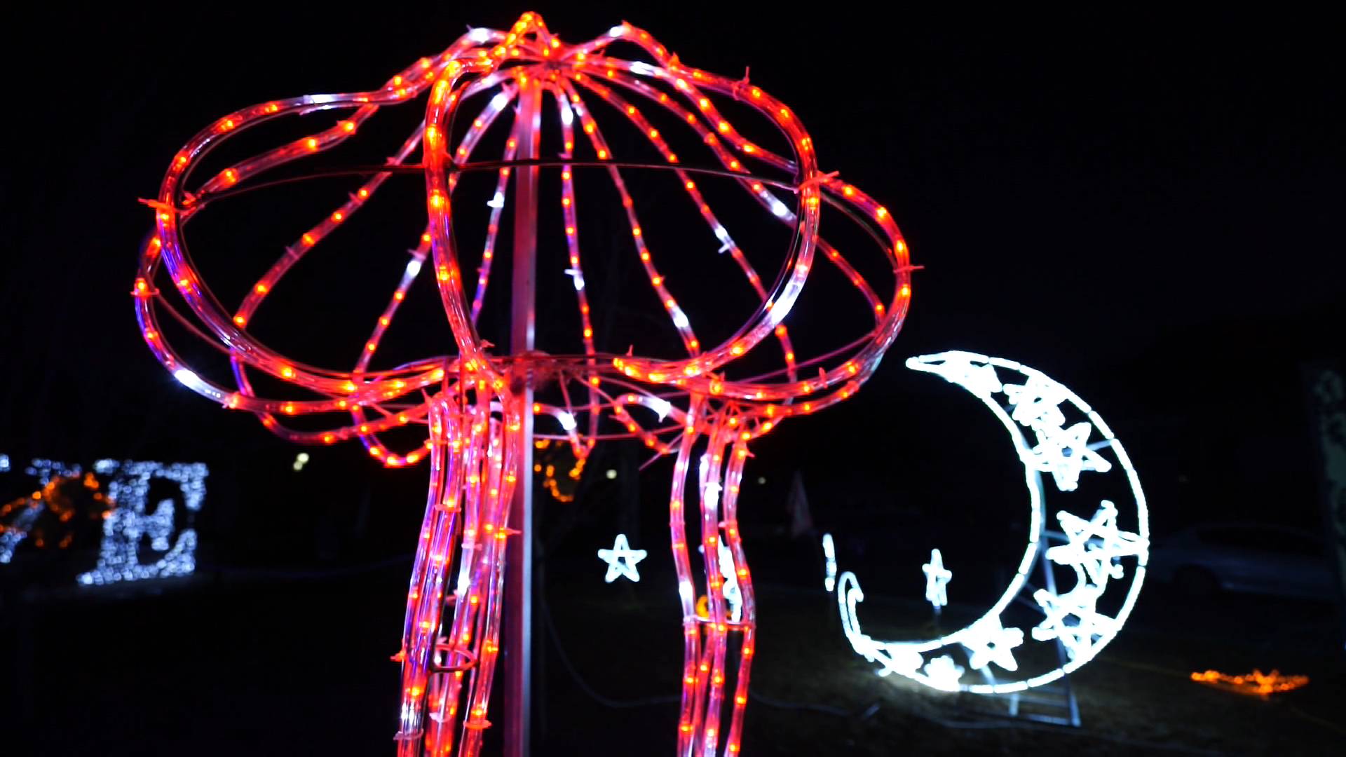 65秒丨巍峨的灯山,开屏的孔雀……潍坊青州梦幻灯光秀年味十足