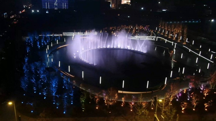美轮美奂！济南市中央商务区景观照明正式亮灯，流光溢彩迎新年
