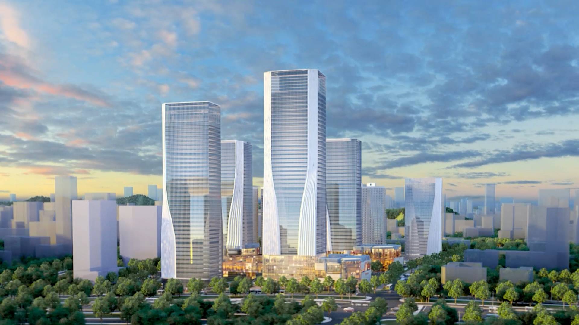 两栋主塔楼已施工至地上结构第八层 济南环贸中心建设按下加速键