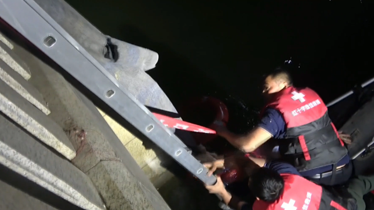 男子醉酒不慎落入河中 家属施救双双被困 滨州消防紧急救援
