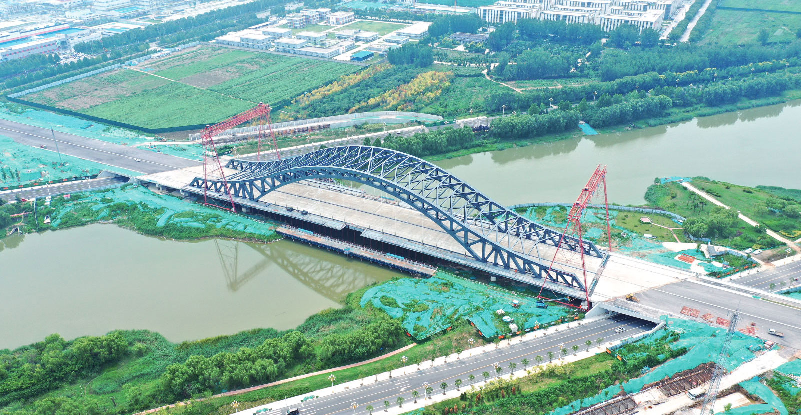 黑龙江路跨徒骇河大桥预计今年8月底通车