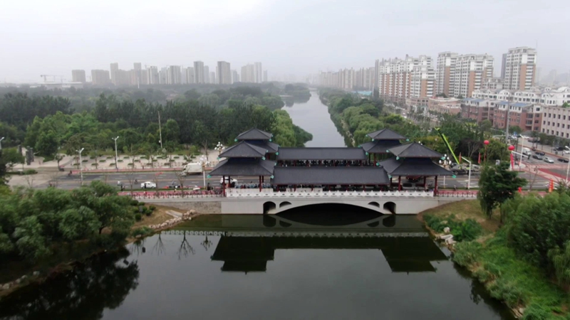 新地标冠县清泉廊桥今日开通仿古风格造型典雅快来打卡吧