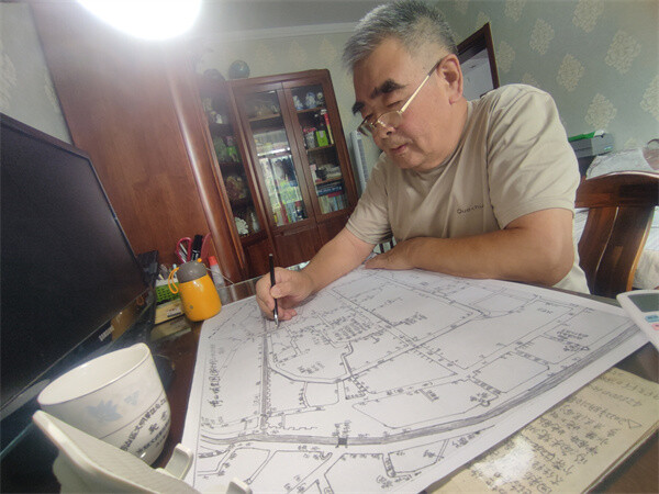 退休民警手绘老博山城区地图：为下一代留住那座“老城”