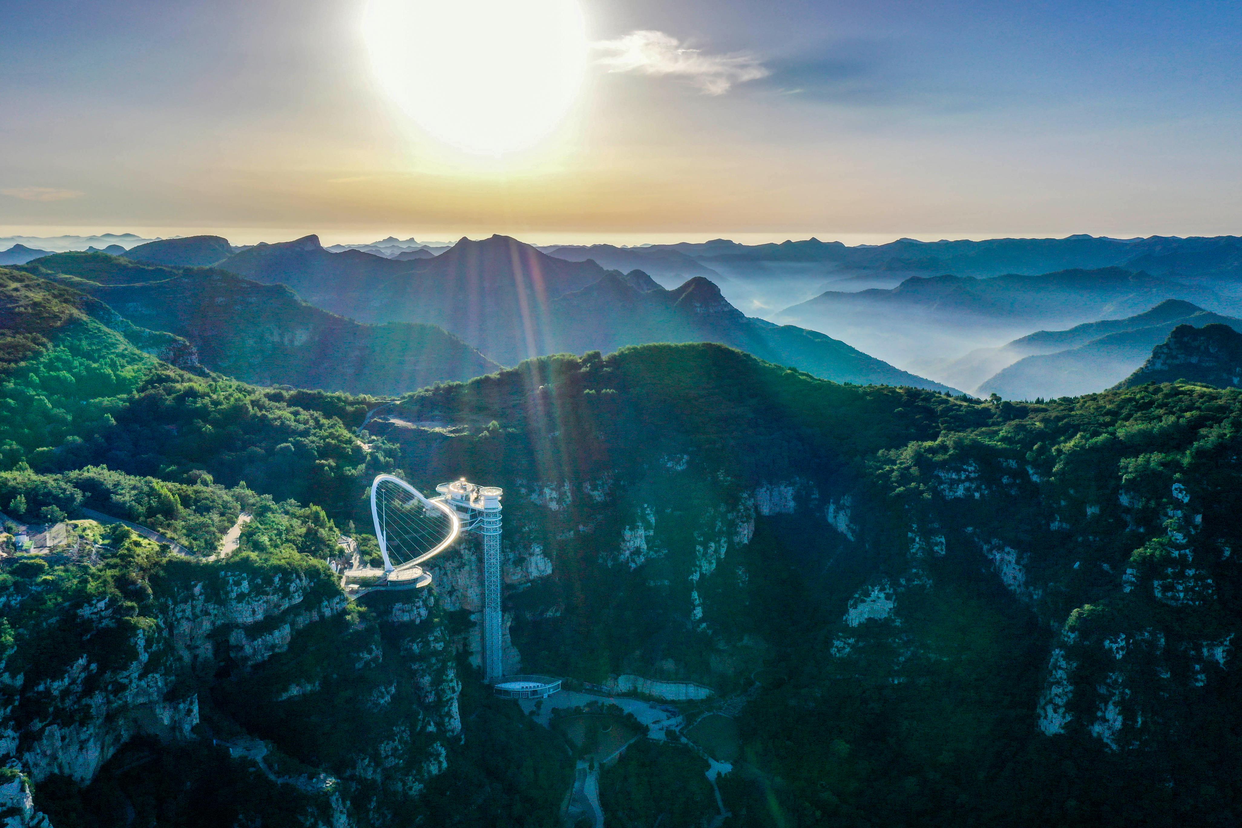 好景淄博潭溪山初秋云雾胜境