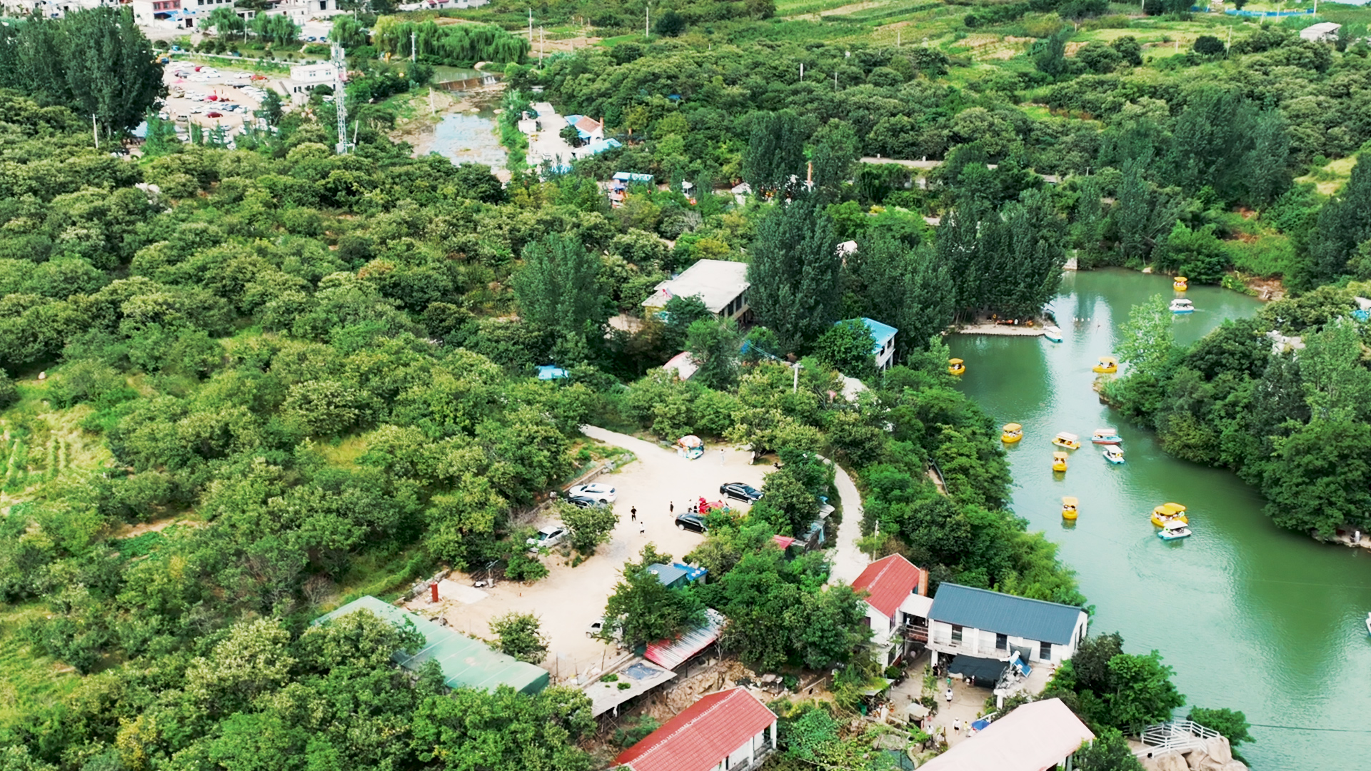 景观迷人中秋时节枣庄龙床水库风景独好