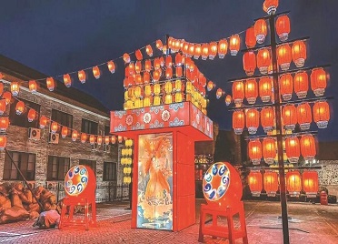流光溢彩，芝罘“靓”了 烟台芝罘区春节文化景观工程全面亮灯