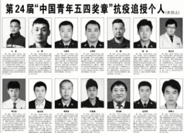 泰安李弦、贾庆臣入选第24届“中国青年五四奖章”抗疫追授个人