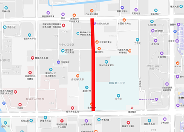 5月13日起聊城城区健康北路单行道暂改为双行道通行