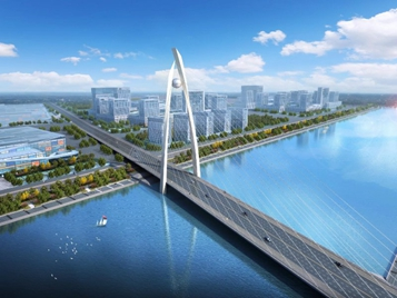 聊城城区东昌路徒骇河桥预计8月下旬具备通车条件