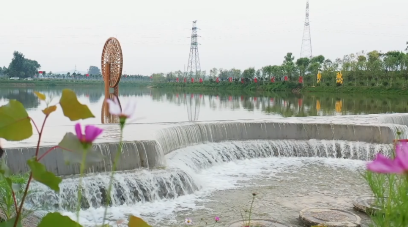 58秒|雨后的枣庄薛城大沙河流水潺潺，美景如画