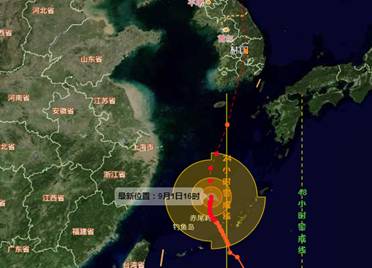 海上大风黄色预警！台风“美莎克”2日影响山东东部海域 有9级阵风