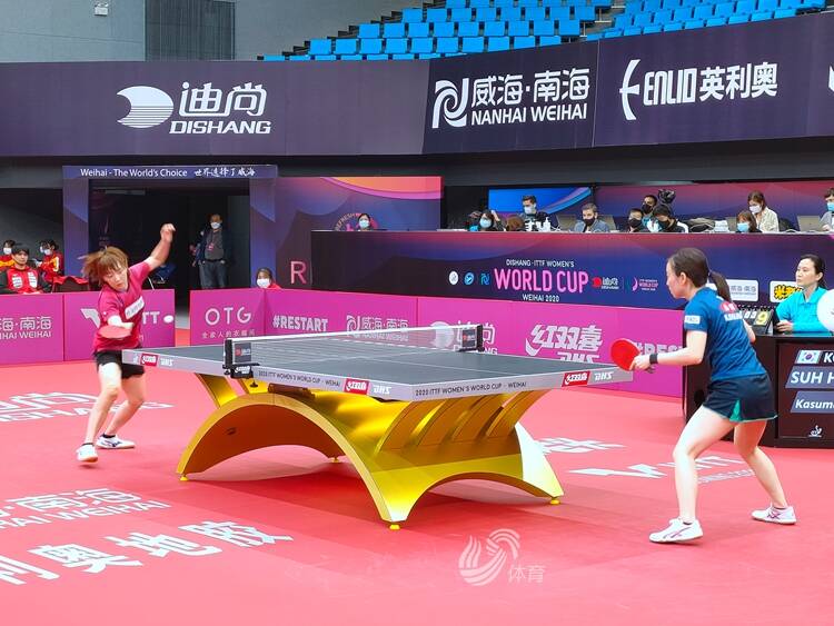 2020女子乒乓球世界杯 陈梦 、孙颖莎旗开得胜