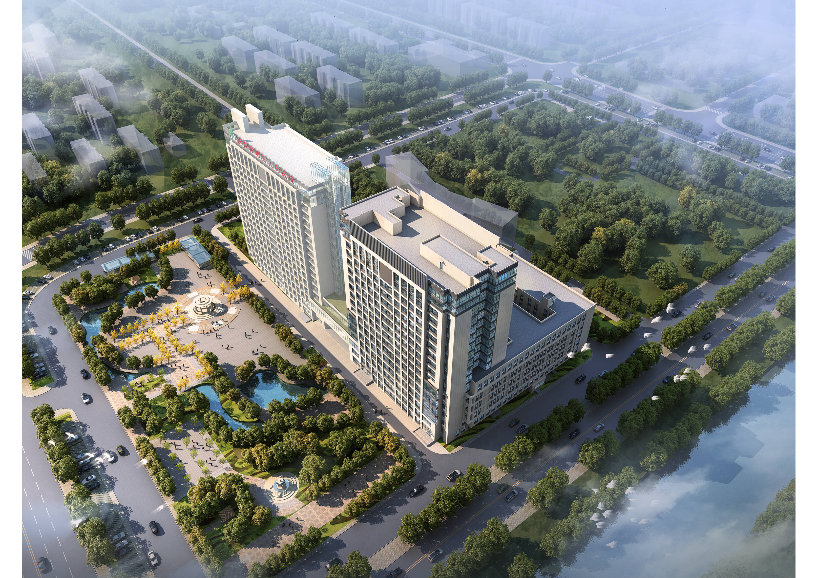 新增500张病床中建八局二公司济南市第三人民医院医疗康养综合楼建设