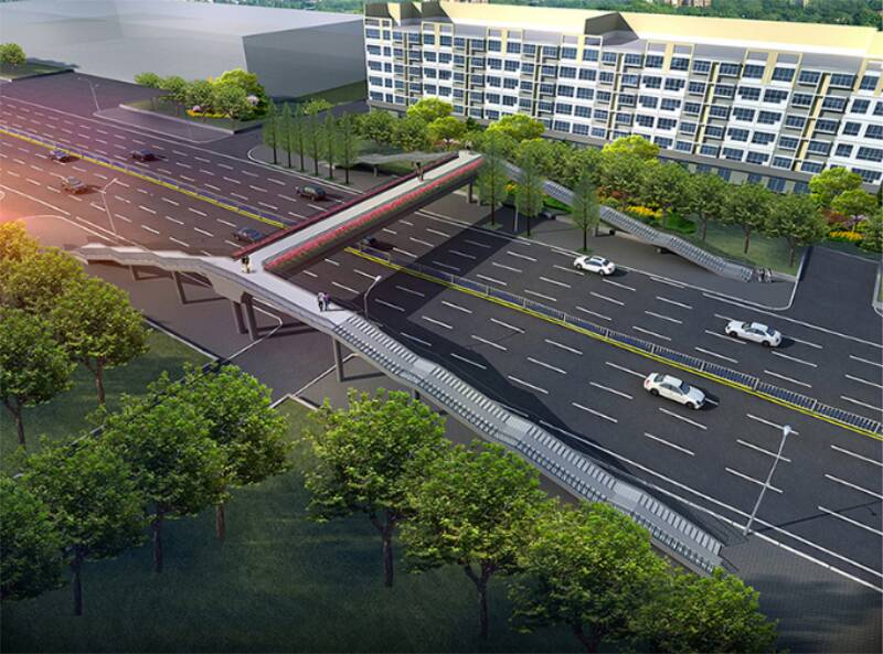 设计图大公开！威海将新建2座过街天桥！