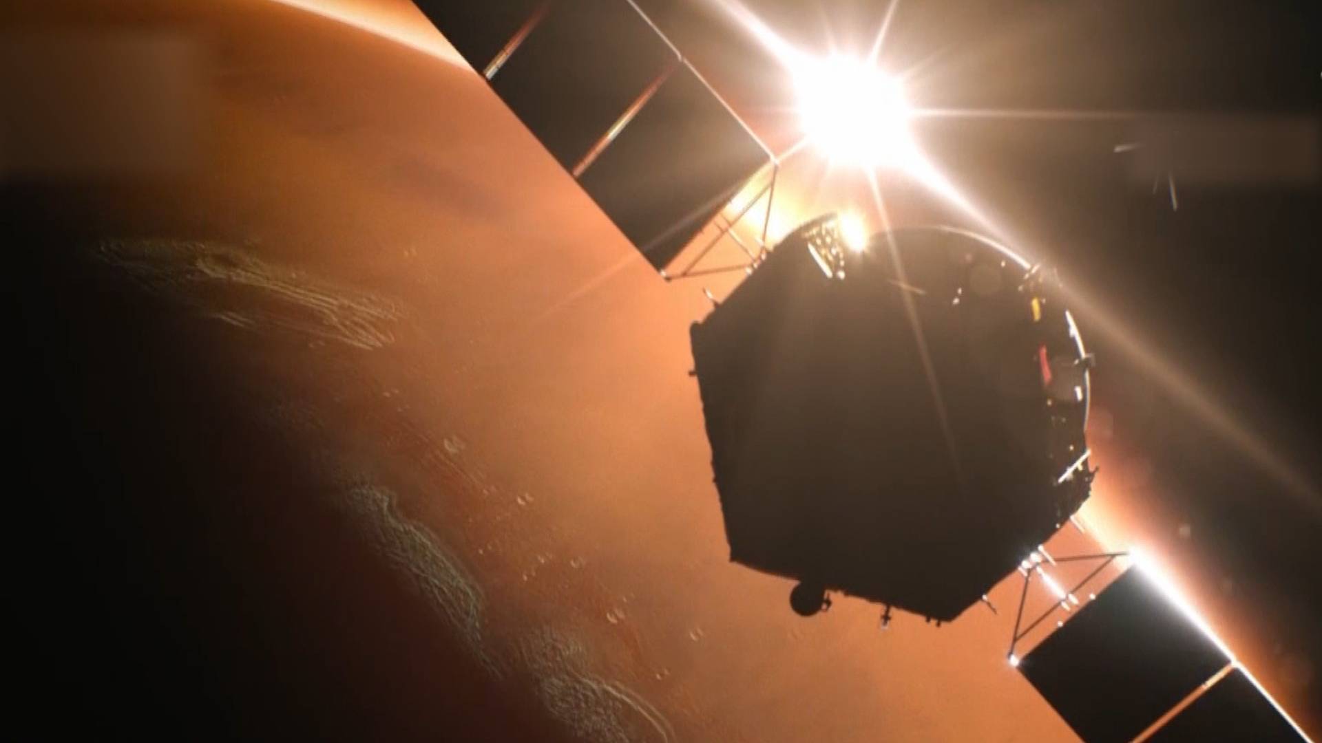 71秒 | 天问一号探测器拍摄到高清火星影像