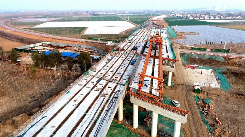 双向6车道！G327改建工程泗河大桥下部结构完工