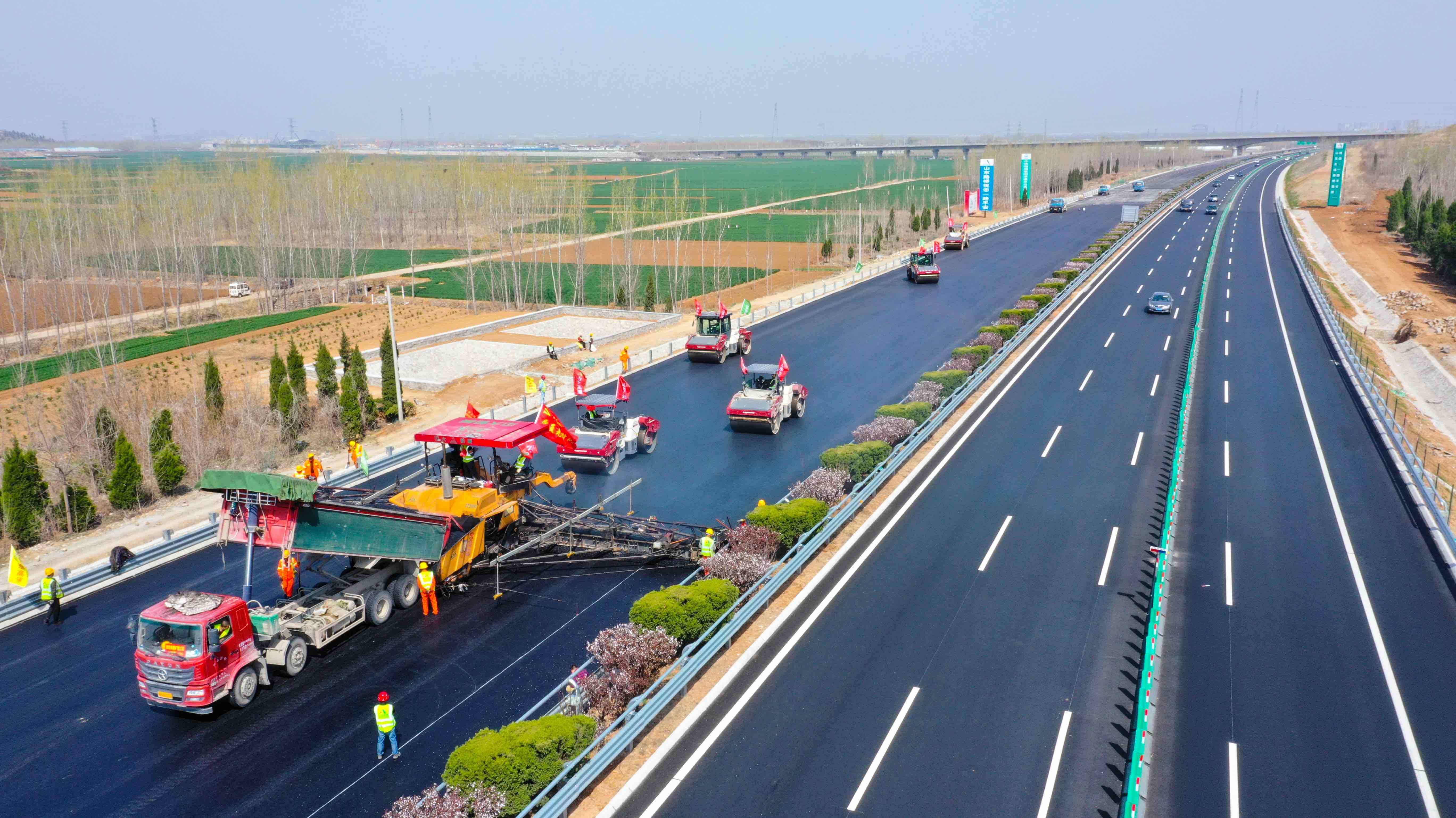 京台高速泰枣段改扩建预计十月通车 四标主体结构物施工全部完成