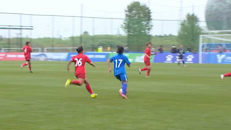 33秒丨第十四届全运会女子足球U18组资格赛日照赛区开赛  山东队取得开门红