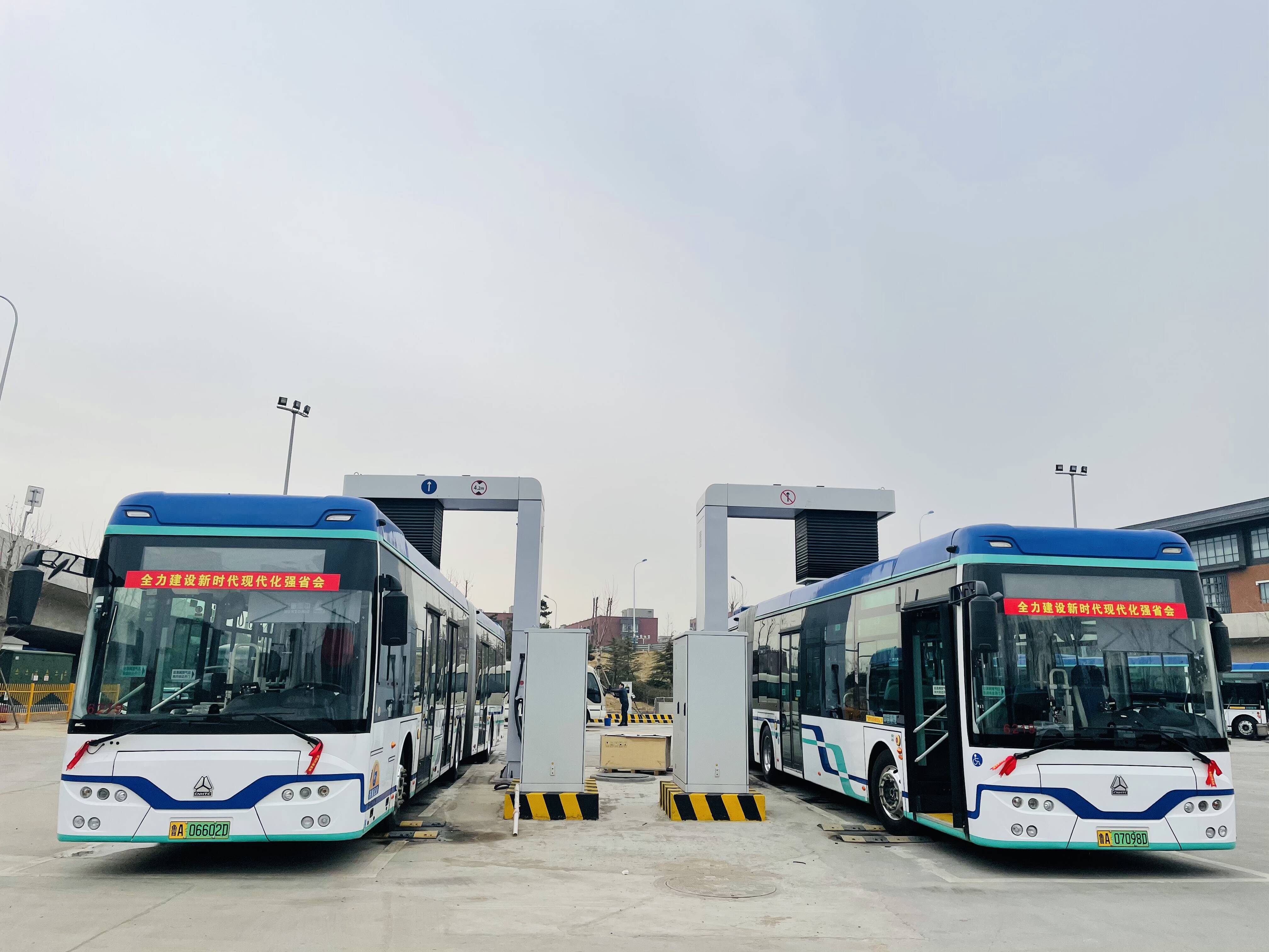 助力“碳中和”  济南绿色公交车占比近九成