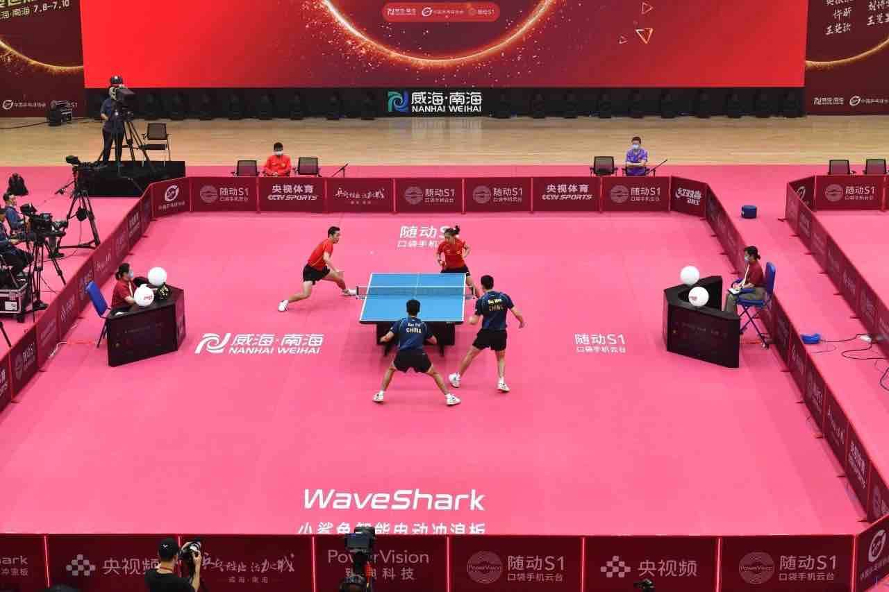 主力出征！中国国家乒乓球队奥运热身赛威海南海开赛