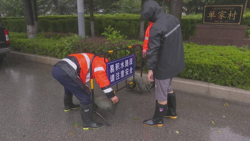潍坊昌邑对城区易积水路段不间断巡查 确保城区安全度汛