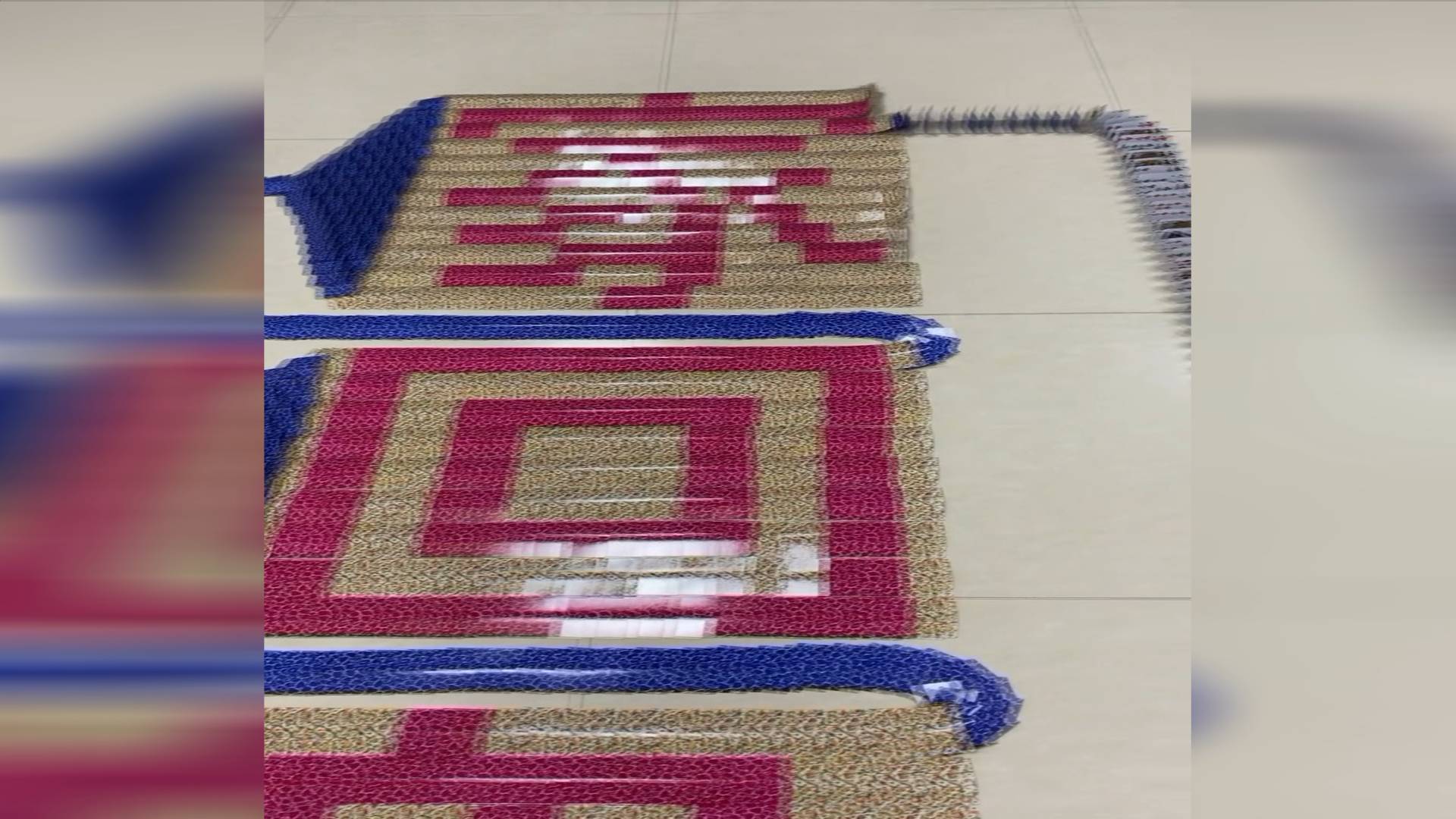 黑龙江小伙用3000张扑克牌摆出孟晚舟画像欢迎回家