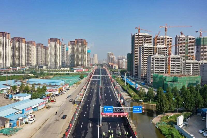 济宁济安桥路与车站西路路口立体化改造项目主线通车