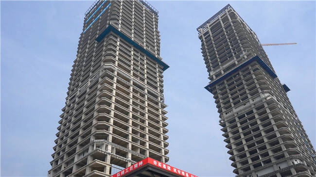 青岛城市新地标：崂山超高层双子塔预计明年10月竣工