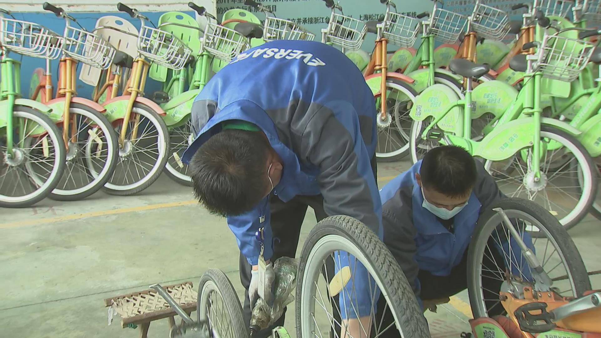 潍坊昌邑：对3500多辆公共自行车进行冬季“大保养”  确保市民骑行安全