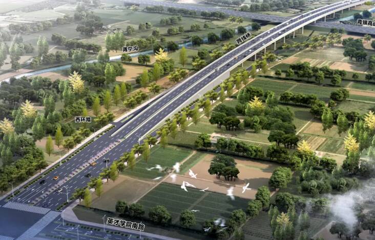 济南新旧动能转换起步区西环路顺利跨越青银高速 计划明年6月全线完工
