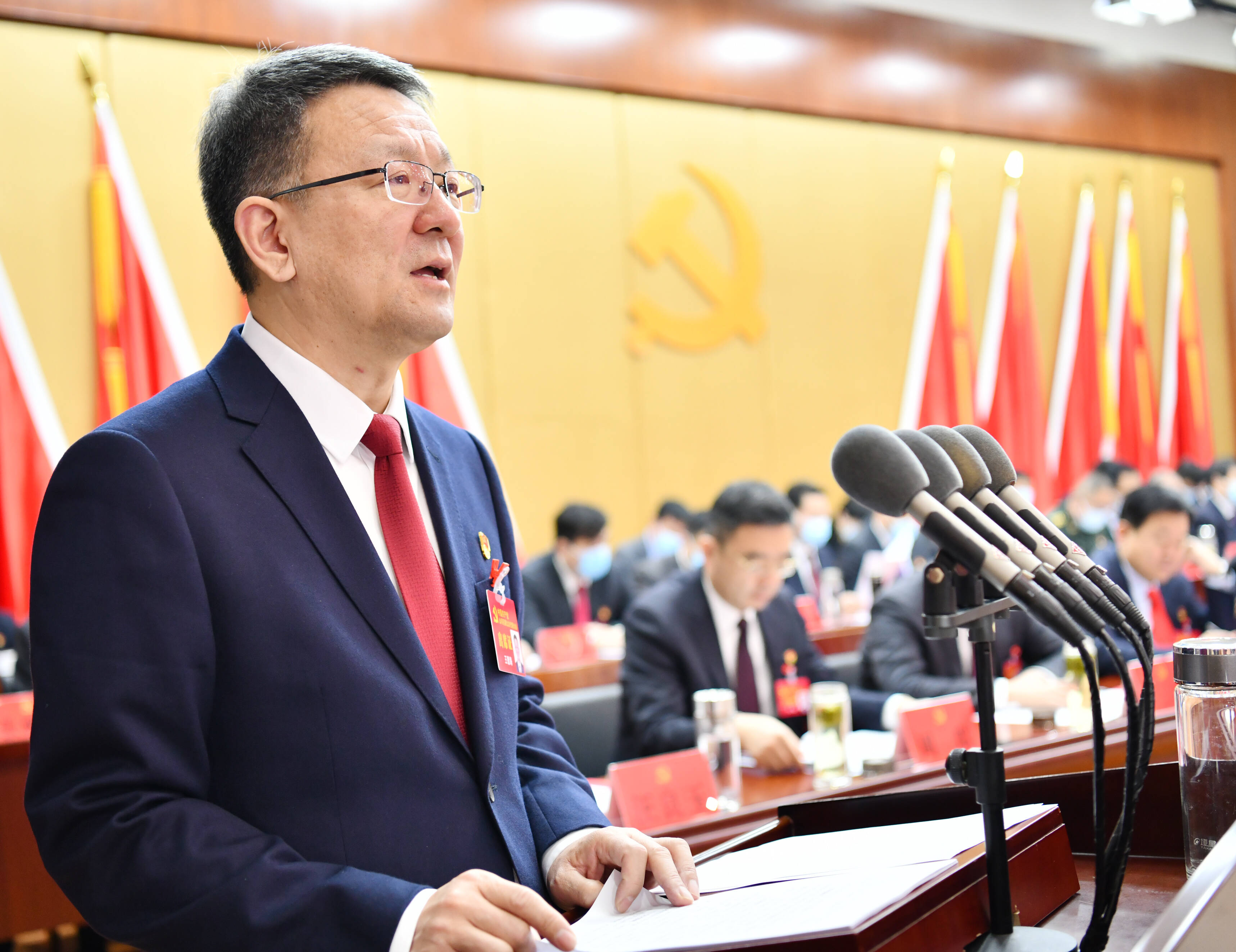 中国共产党枣庄市山亭区第九次代表大会开幕