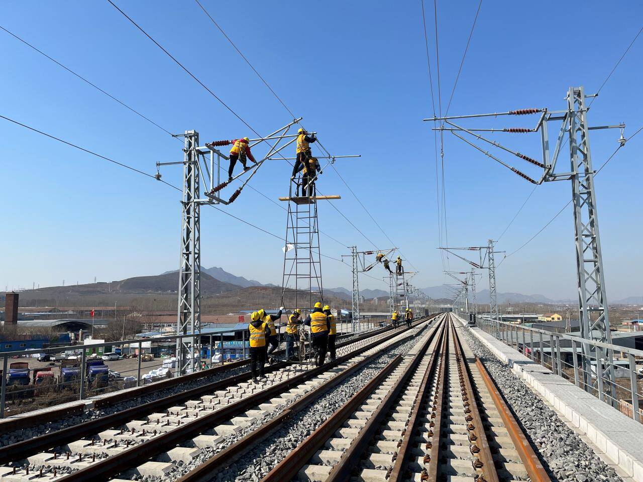 鄒平貨運鐵路專用線電氣化施工進入全面攻堅階段