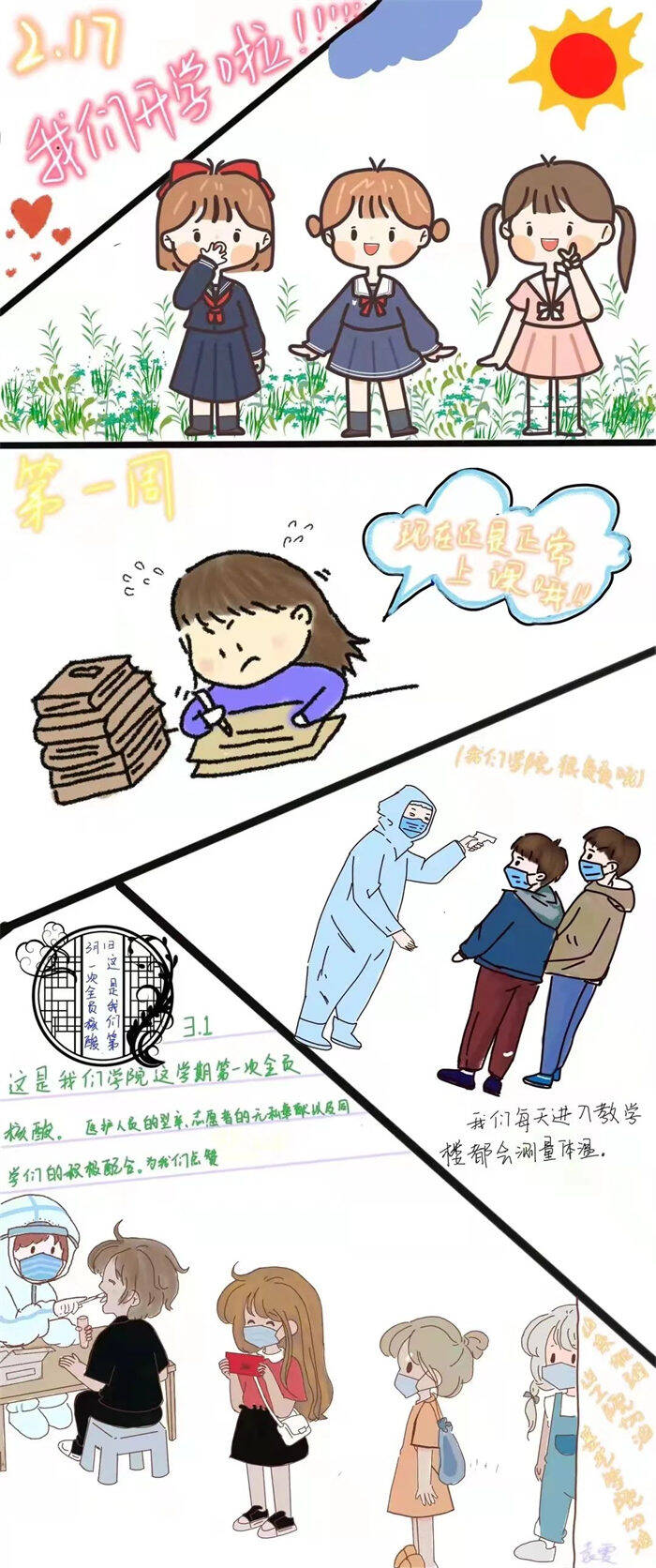 “绘”聚人心！山工院学子用漫画记录战“疫”中的感人画面