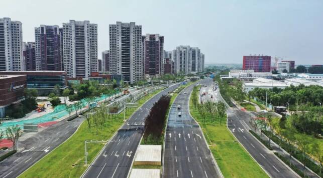 黄河大道（一期）项目芳容初现！黄河北岸复合交通走廊正加快成型
