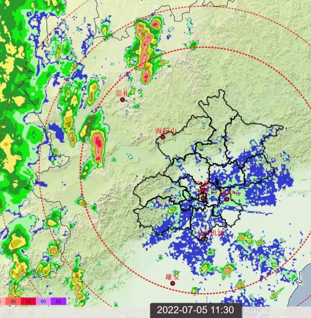 5日午后至6日上午北京有中到大雨 沿山及東部局地暴雨