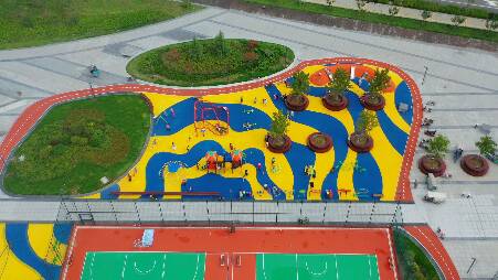 运动场地、娱乐器械一应俱全！潍坊峡山区两处体育休闲公园开放了