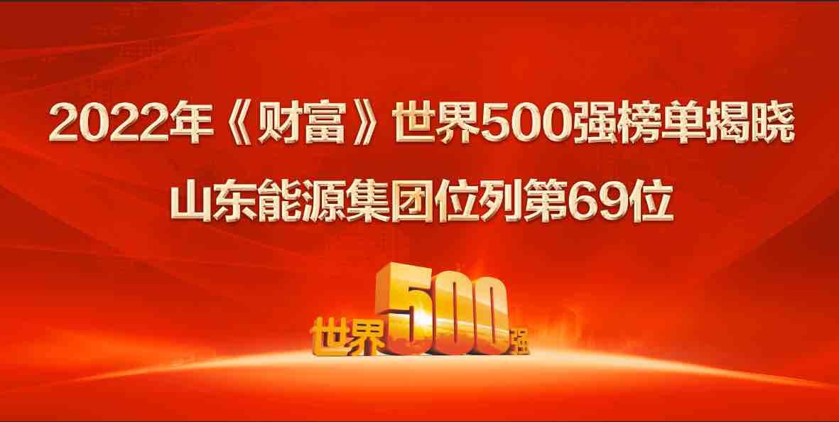 山東能源集團位列2022年世界500強第69位 居山東上榜企業第一