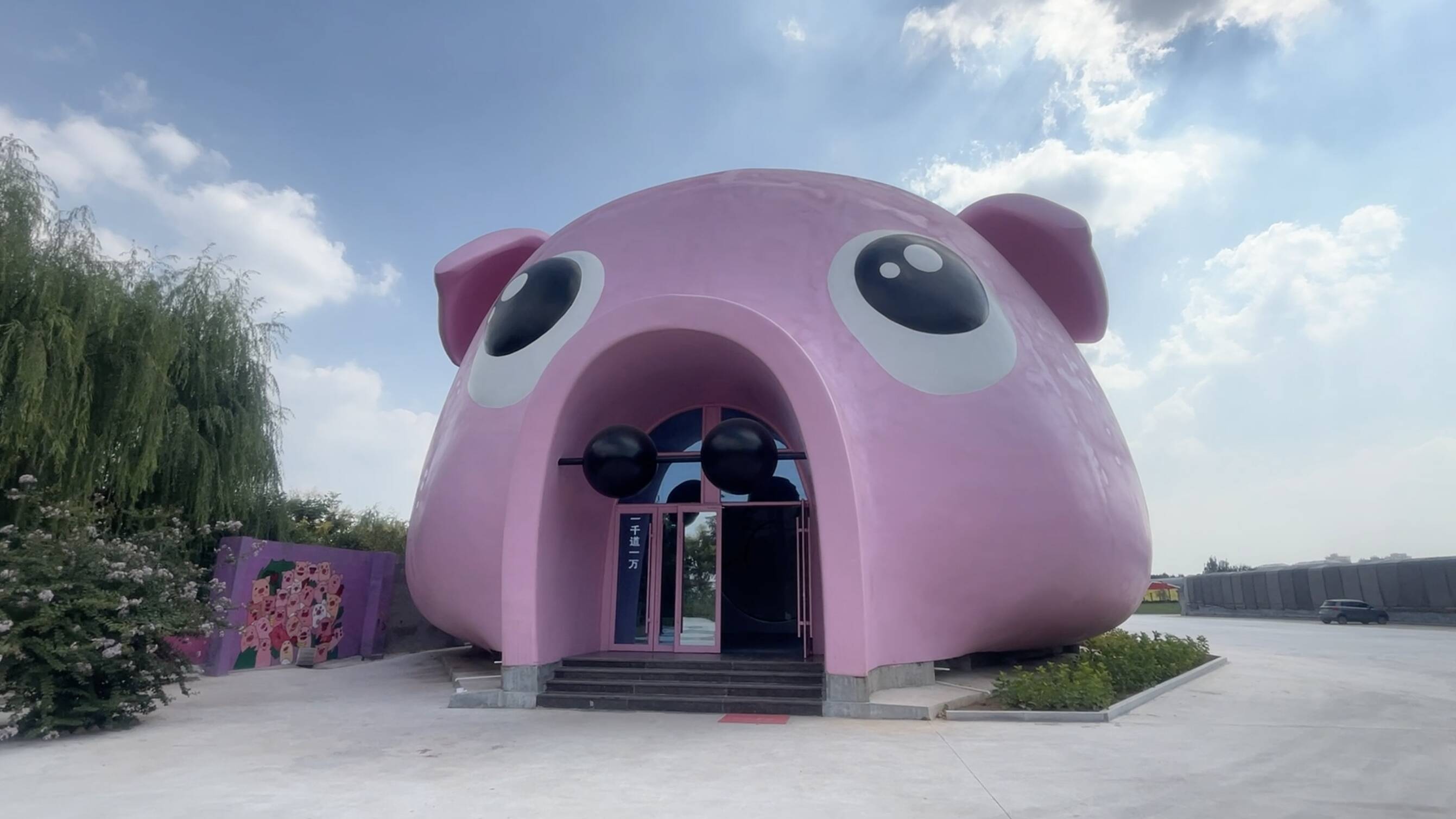 身高13.5米，体长78.6米，“粉红猪”成为济南市章丘区地标建筑