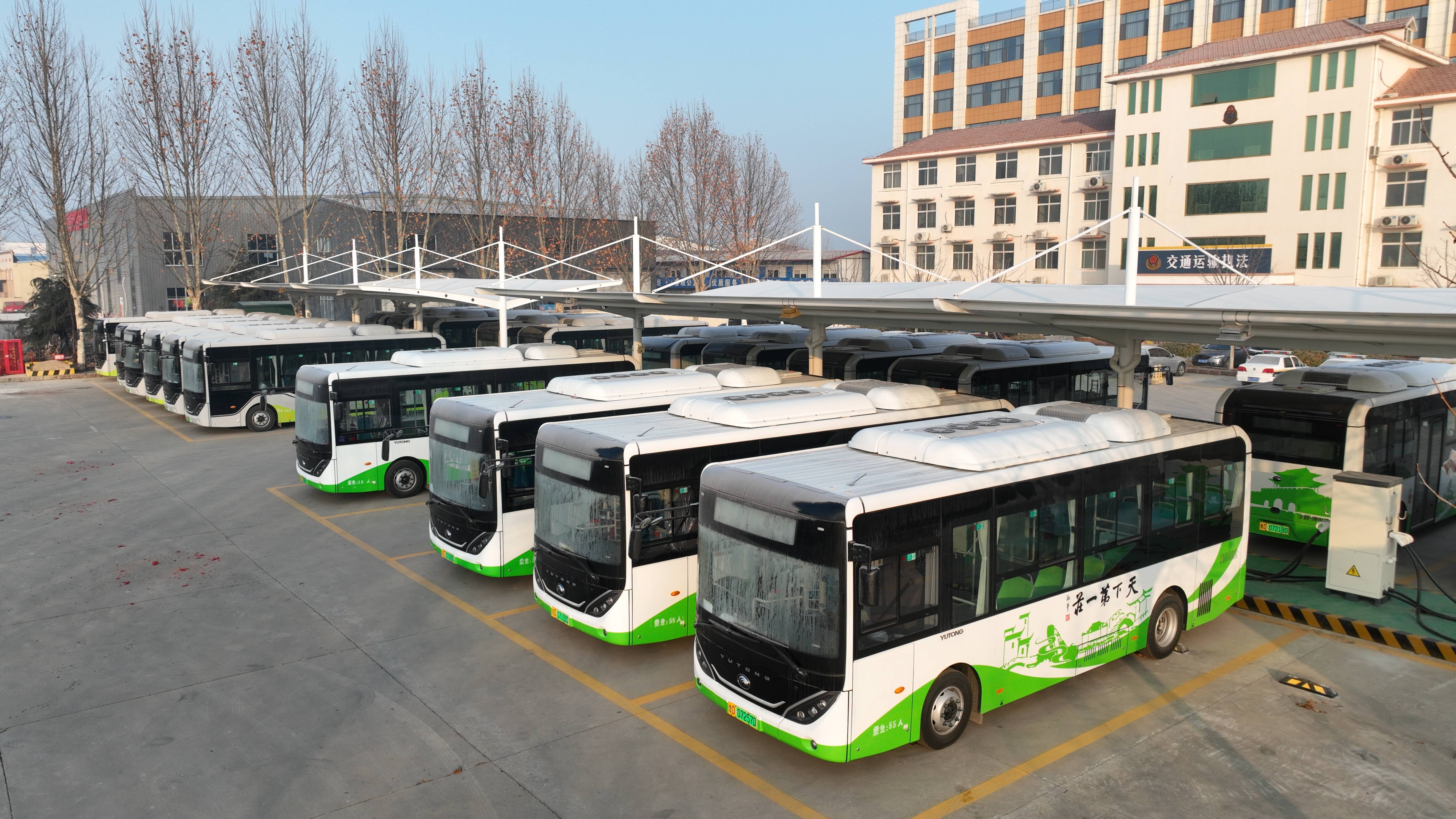 枣庄市台儿庄区27辆新能源纯电动公交车投入运营
