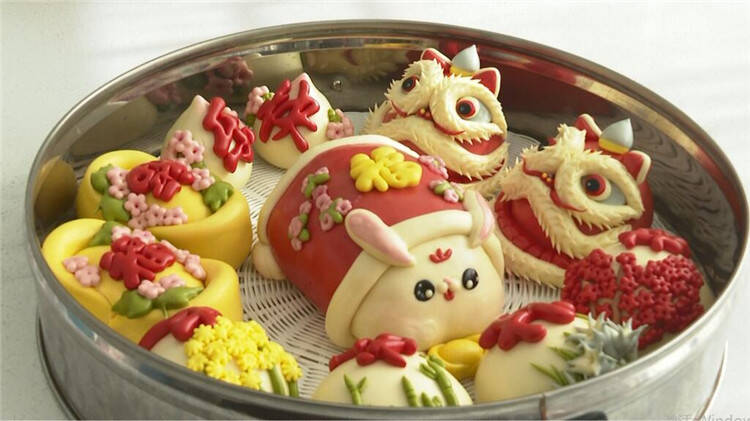 青州萌兔花饽饽走俏让年味更浓