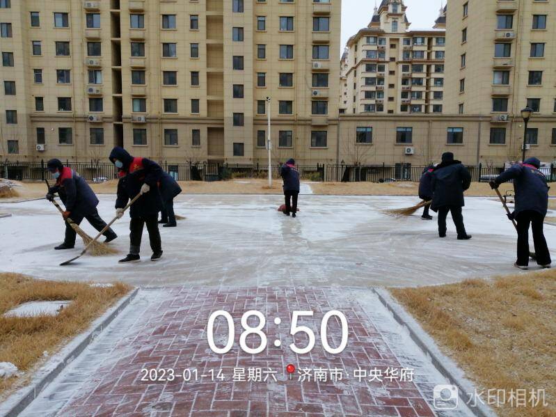 应对寒潮！济南市住建局迅速组织物业企业 开展清雪除冰工作