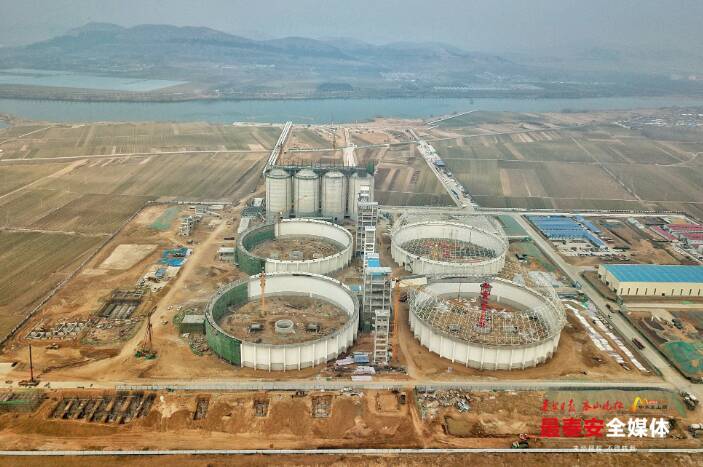 兖矿泰安港公铁水联运物流园项目一期土建主体基本完成