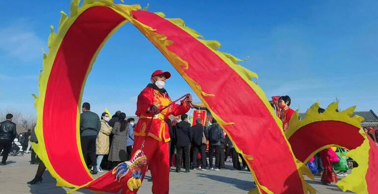 潍坊滨海区举行“二月二龙抬头”民俗活动