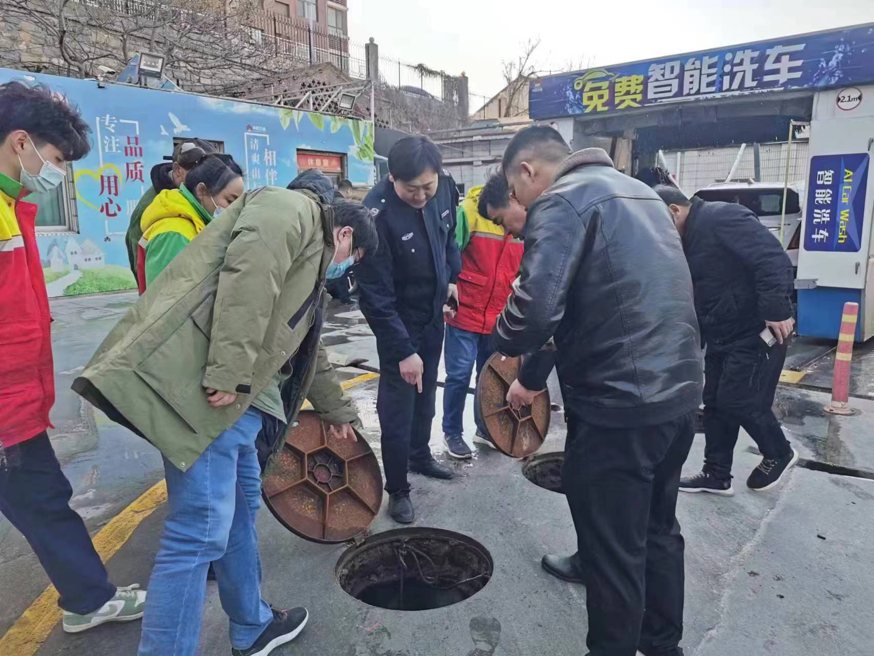 节水执法检查！济南抽查单位洗车废水均采用三级沉降池回收