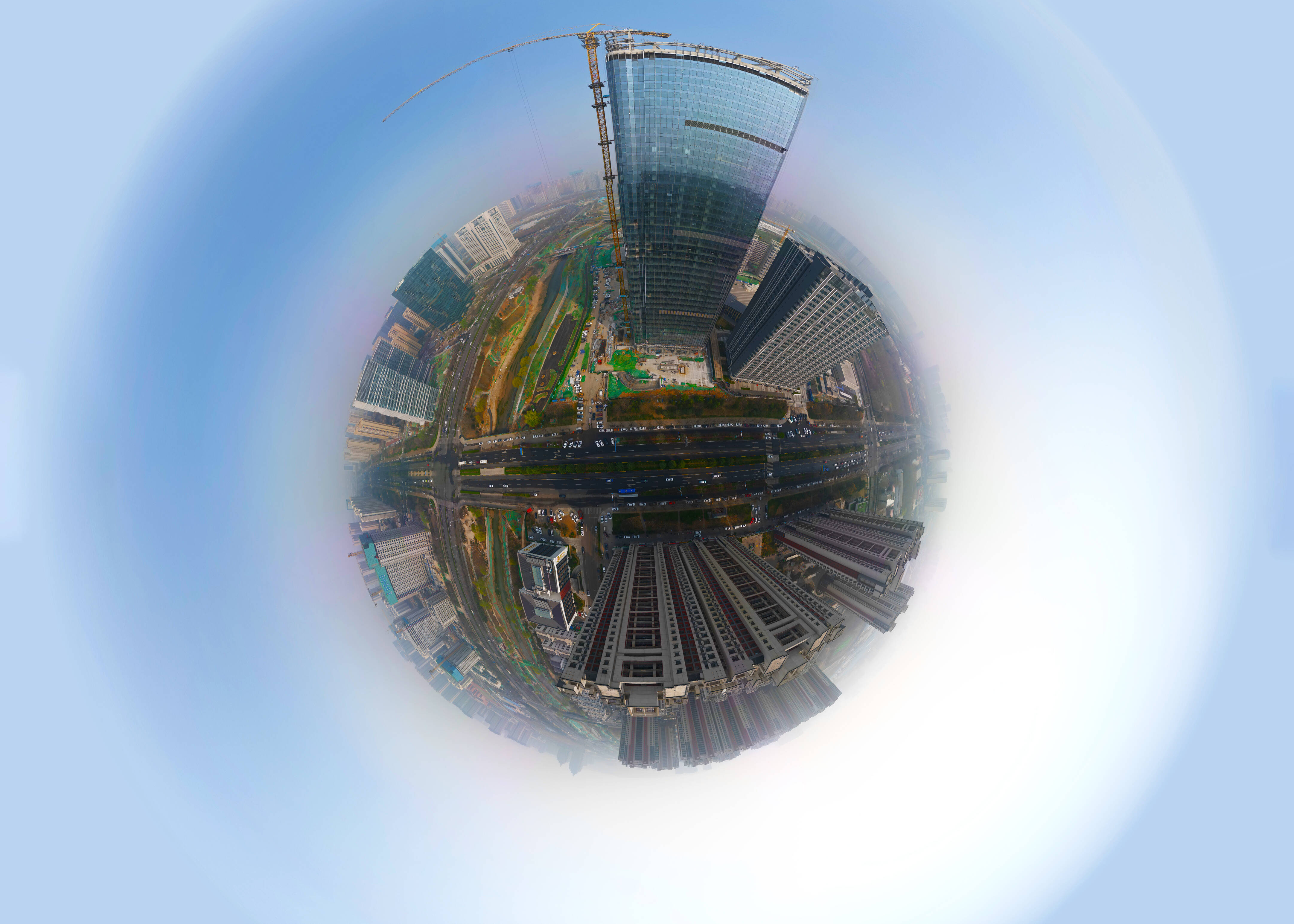 记者航拍带你看济南西部188米超高层 保利中科创新广场最新建设进展